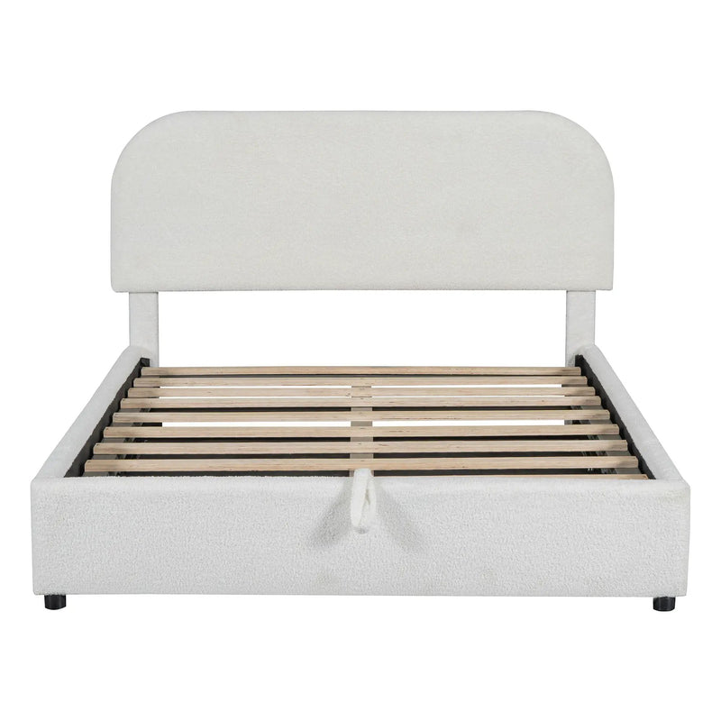 Upholstered Platform Bed With Hydraulic Storage System by Unique Piece Furniture