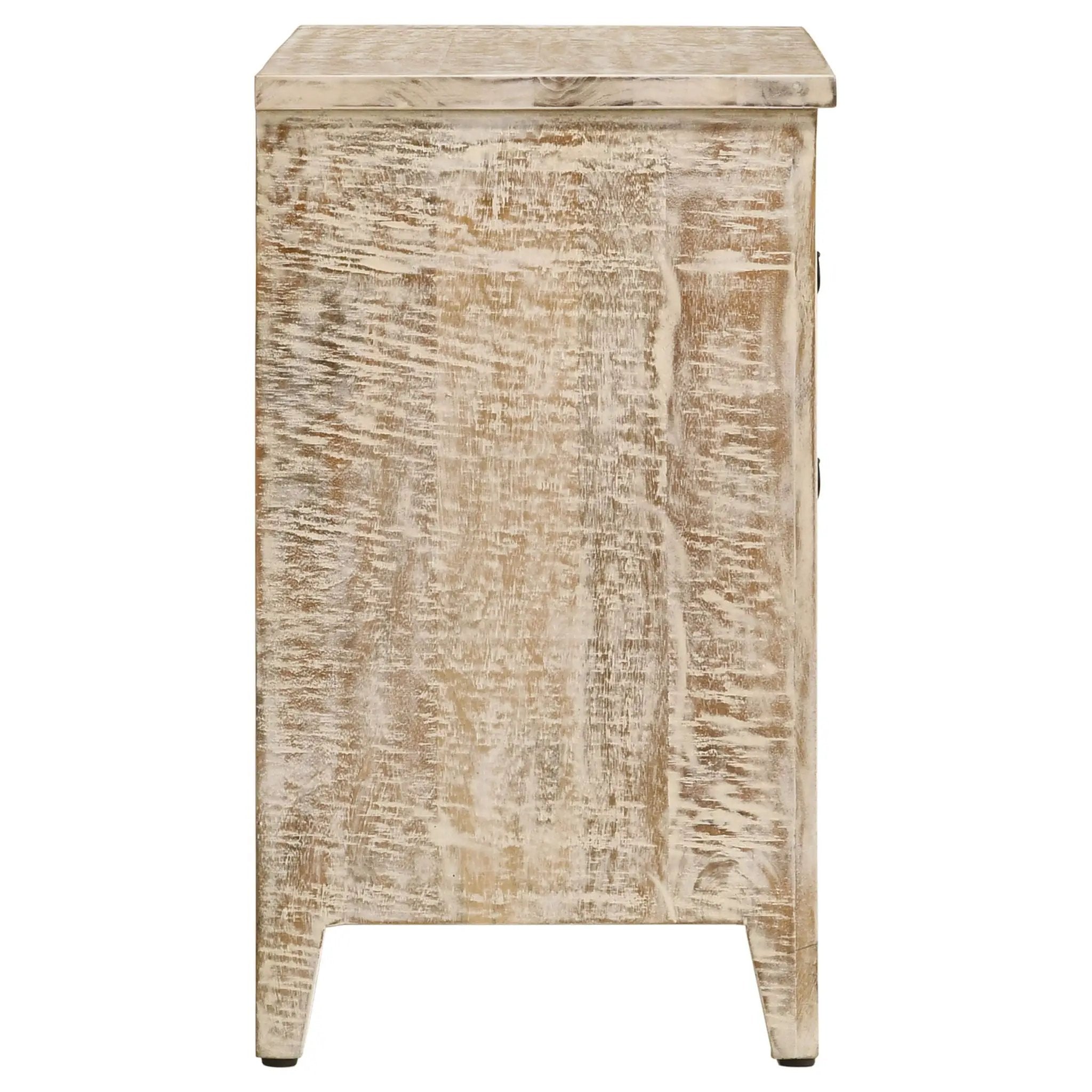 Kenzie - 3 Drawer Mandala Cabinet - White by HouseOfZazla