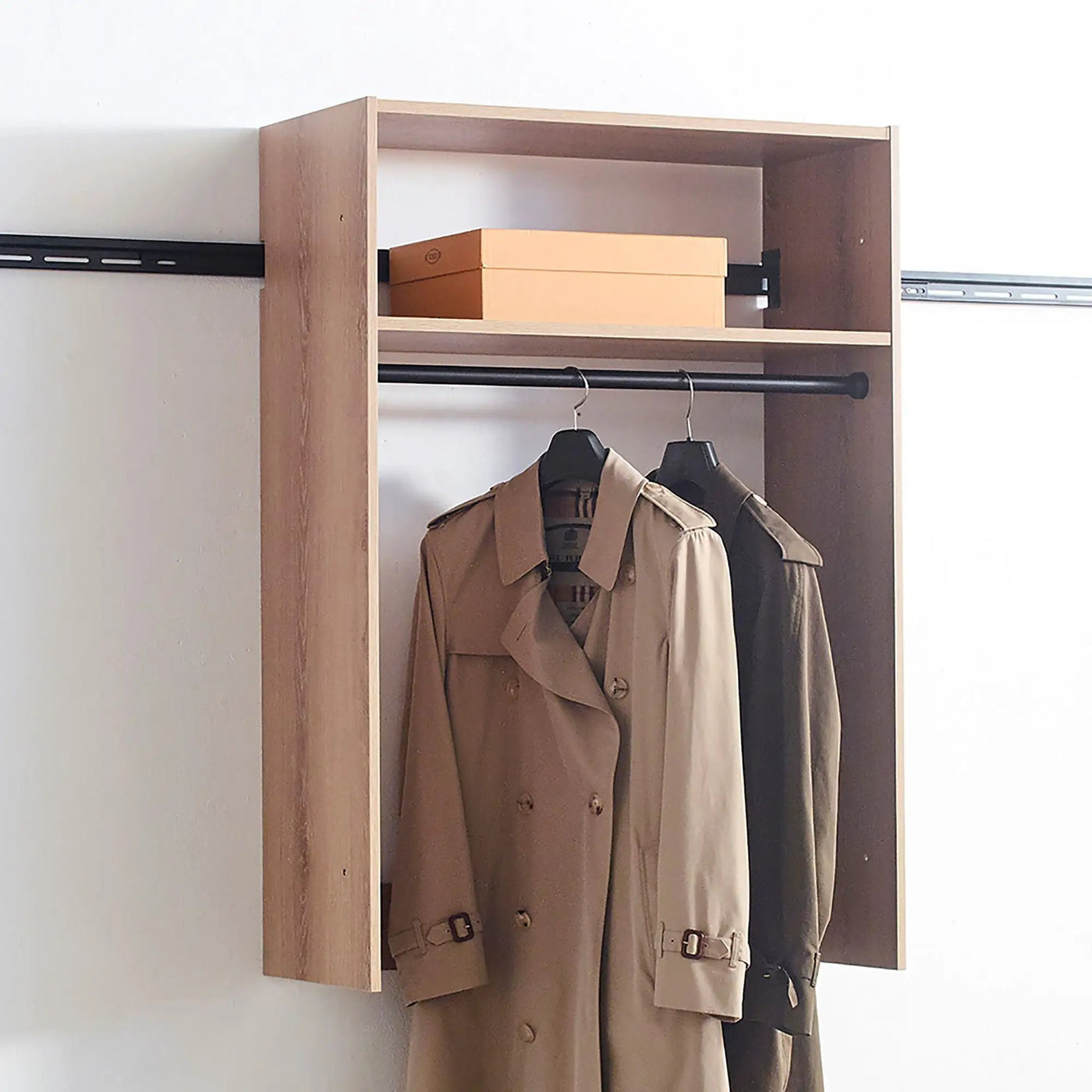 Devi - Wall Mounted Wood Closet System by HouseOfZazla