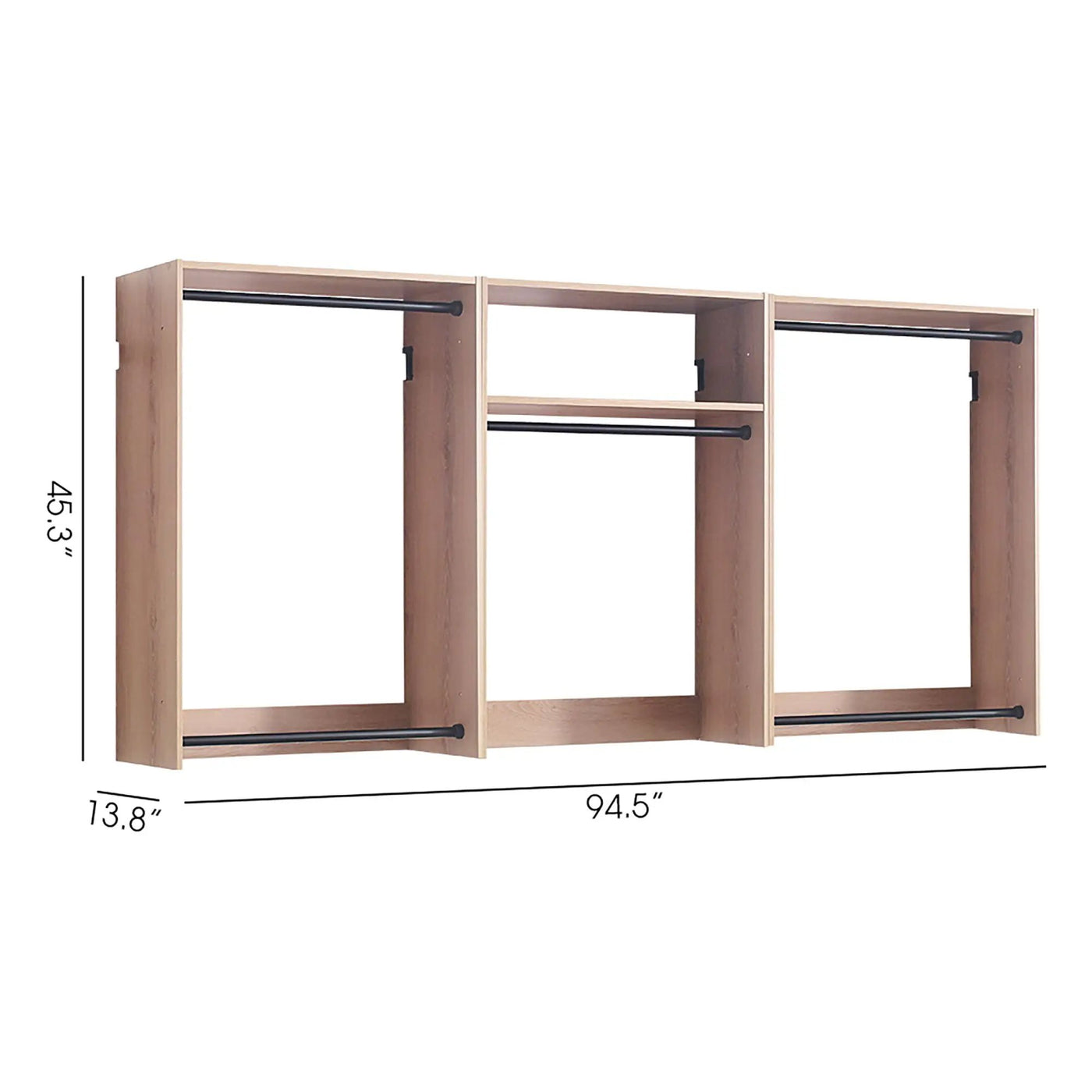 Devi - Wall Mounted Wood Closet System & Modular Design by HouseOfZazla