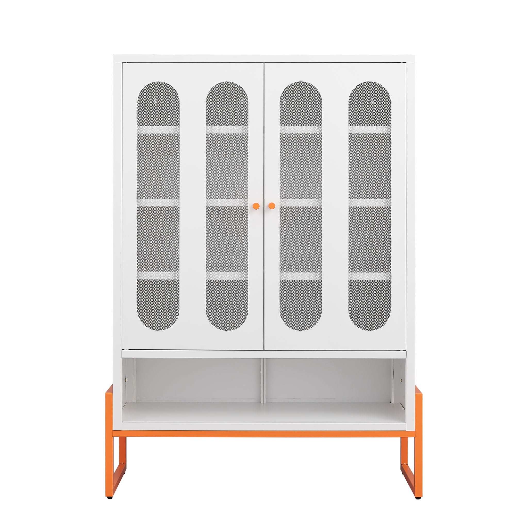 Modern Metal Shoe Cabinet With DoublebSided Doors And Adjustable Partitions by HouseOfZazla
