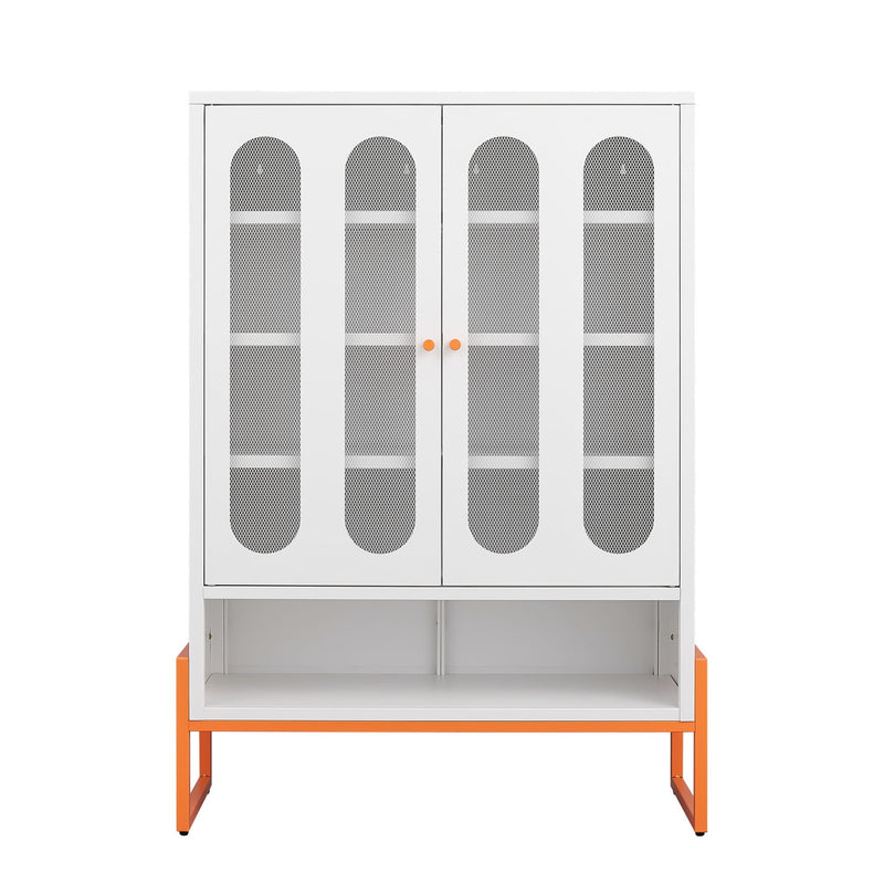 Modern Metal Shoe Cabinet With DoublebSided Doors And Adjustable Partitions by HouseOfZazla