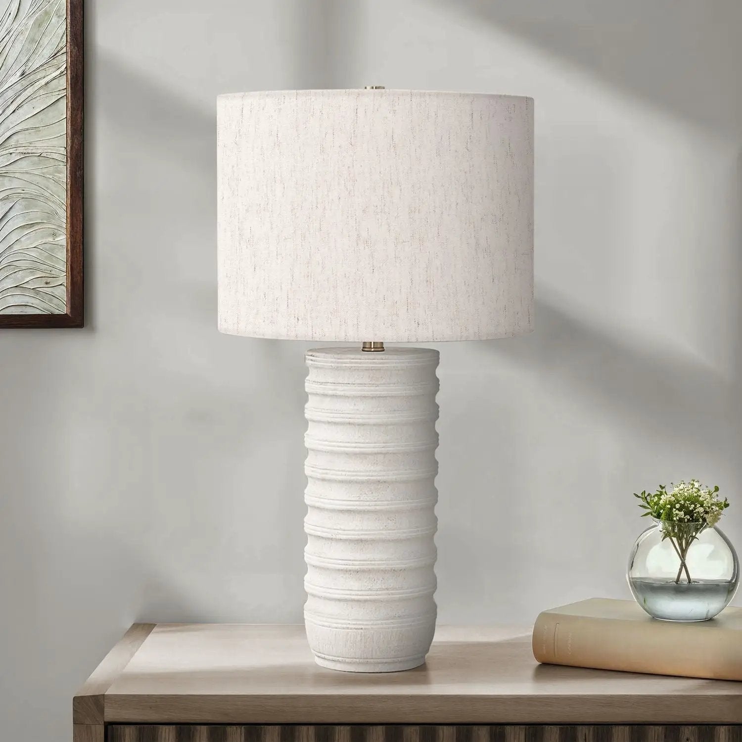 Table Lamp, Lighting, Resin, Transitional - Cream by Unique Piece Furniture
