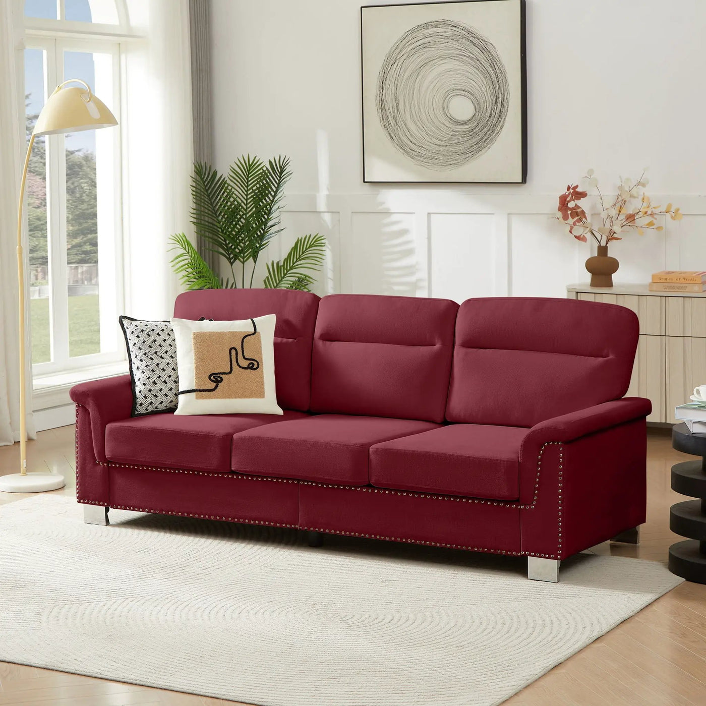 3 Seater Elegant Stationary Sofa by Unique Piece Furniture