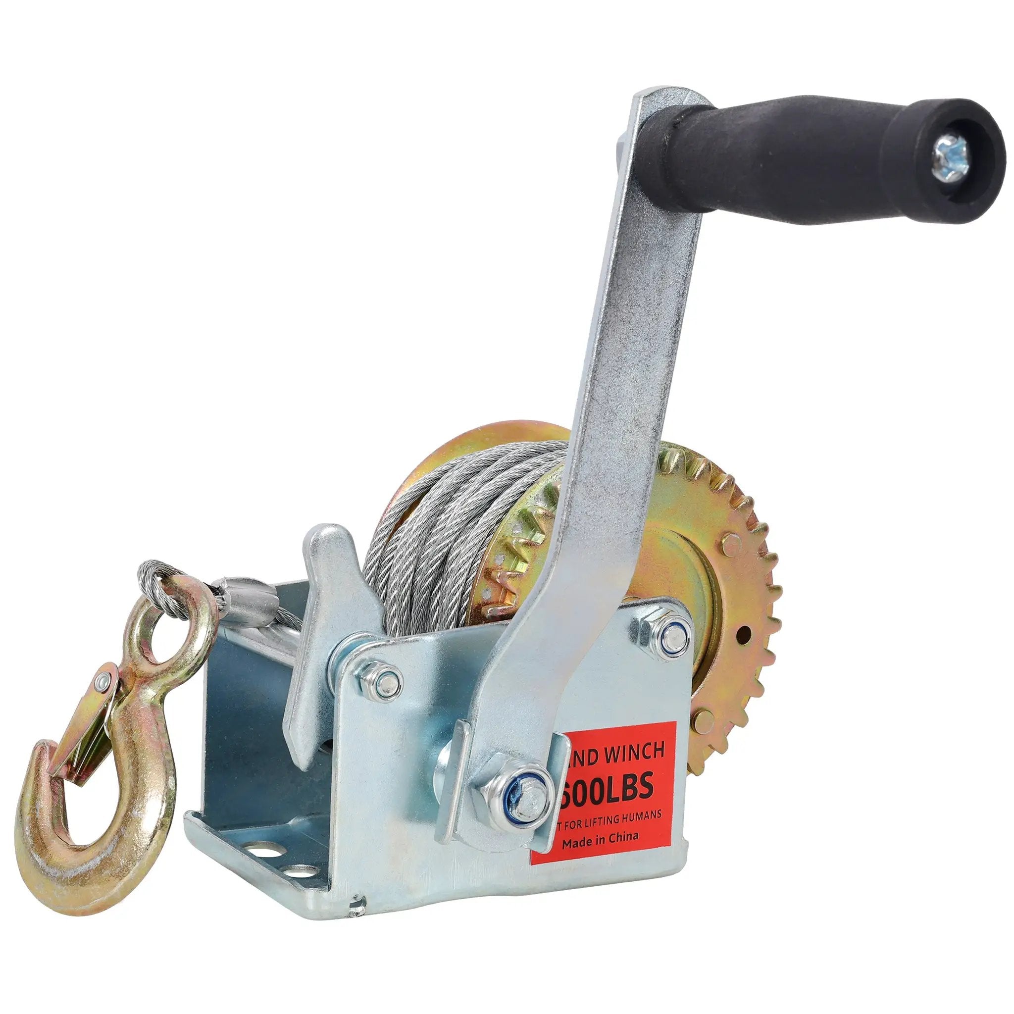 600LBS Hand Winch with 26FT Steel Cable by HouseOfZazla