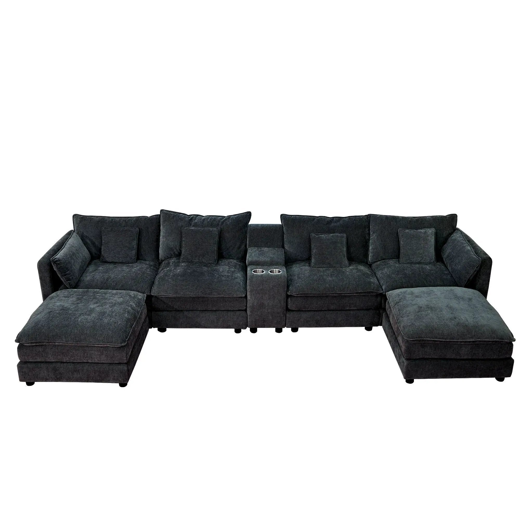 U Shaped Sectional Cloud Couch For Living Room by HouseOfZazla