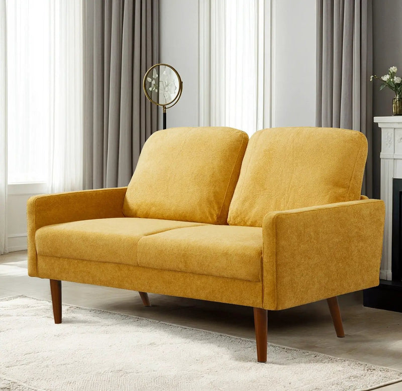 Loveseat Sofa, European Style With Sleek Design, Modern & Vintage Flair, Upholstered 2 Seater Couch by Unique Piece Furniture