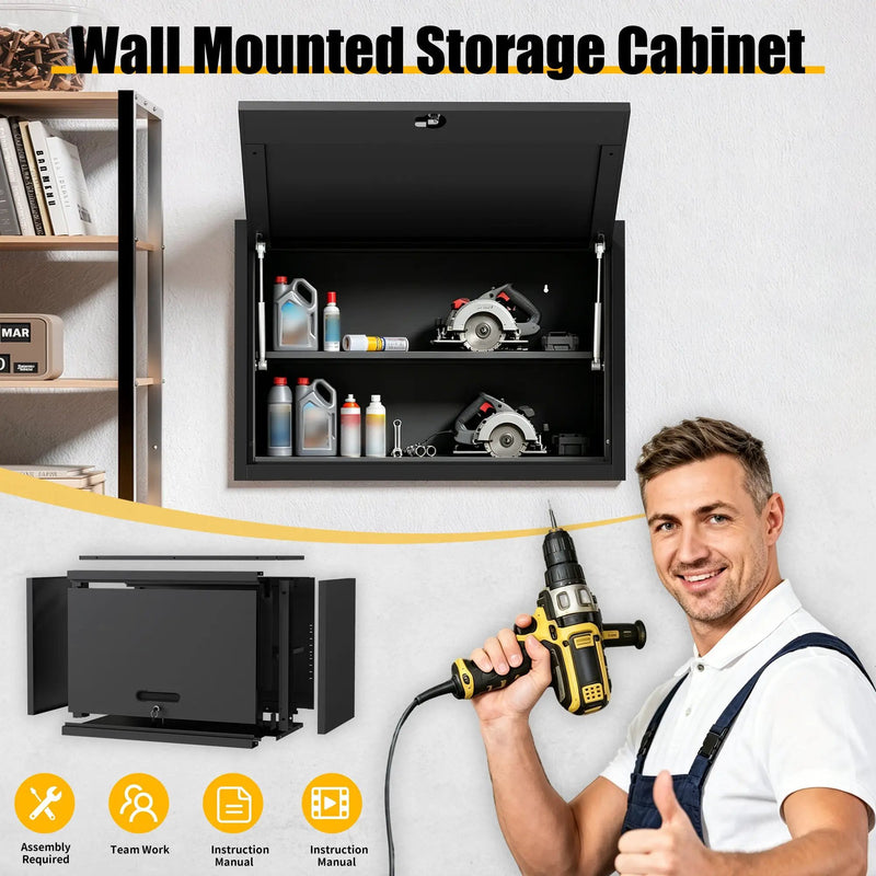 Heavy Duty Metal Wall Mounted Tool Storage Cabinet by HouseOfZazla
