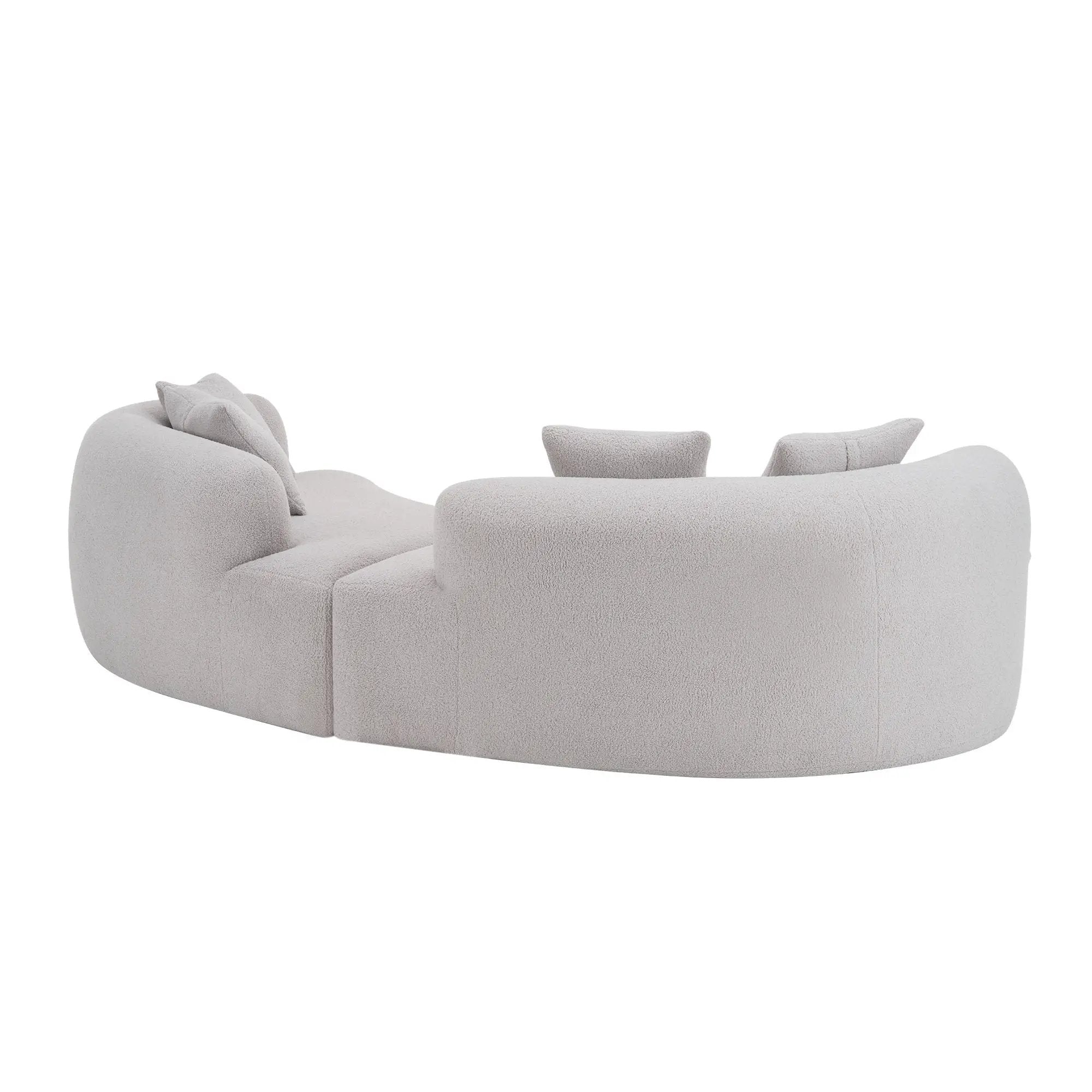 Curved 4 Seater Full Compression Sponge Sofa