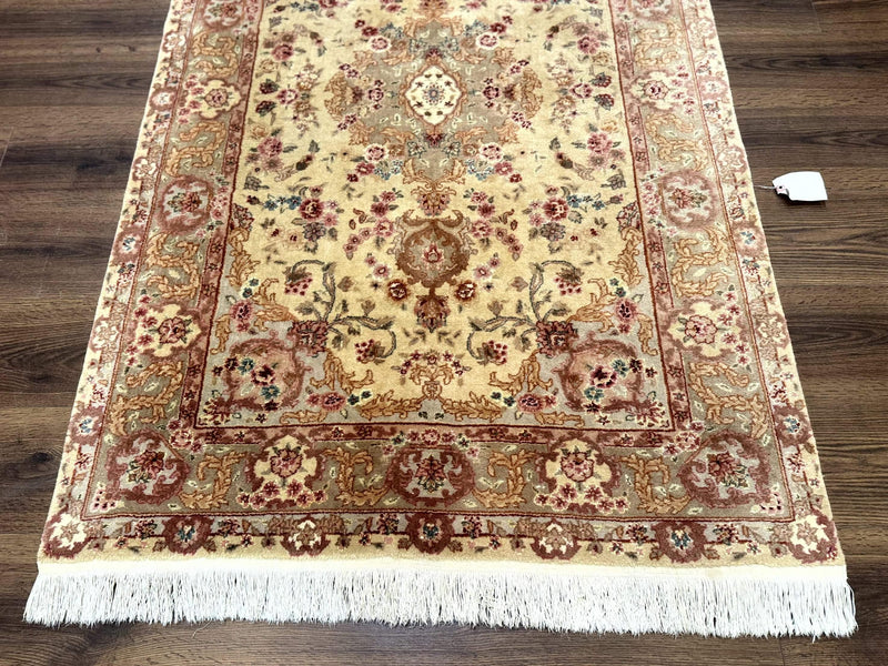 Sino Persian Rug 4x6, Wool and Silk Highlights, Fine 200 KPSI by Jewel Rugs