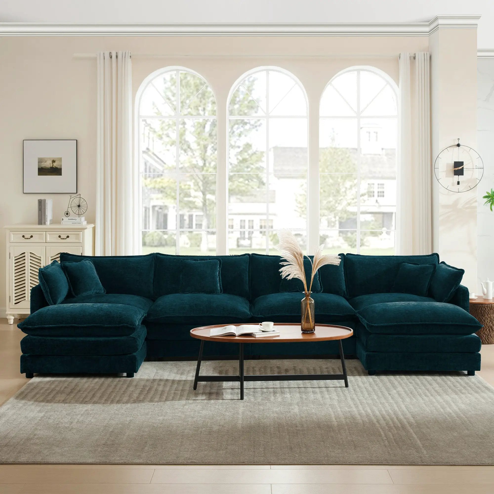 Comfort U Shaped Couch with Reversible Chaise by HouseOfZazla