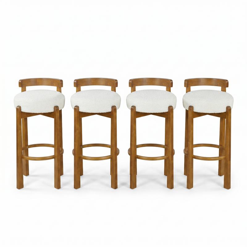 Elise Indoor Wooden Low Back Barstool by HouseOfZazla
