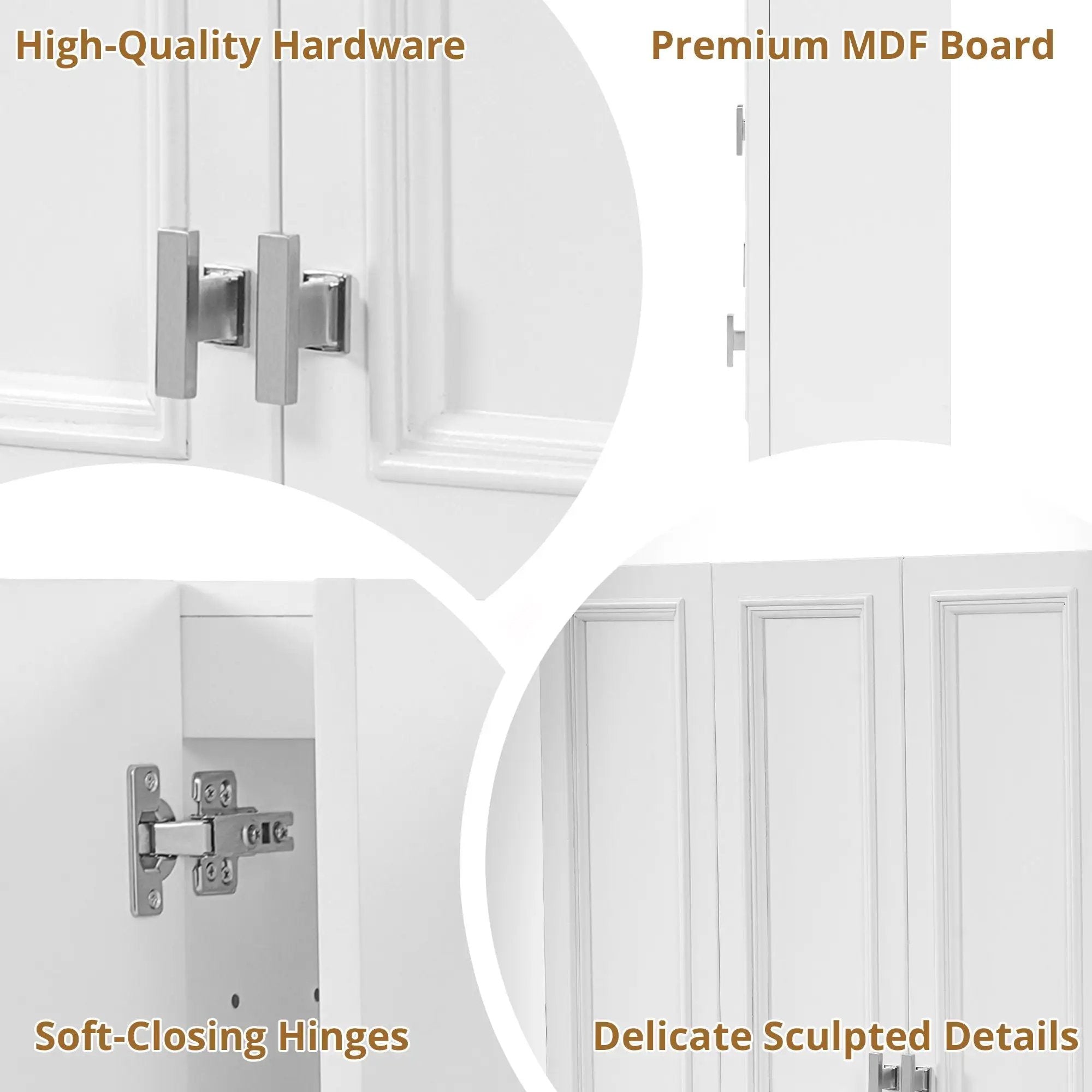 Wall Mounted Bathroom Cabinet With 5 Adjustable Shelves by HouseOfZazla