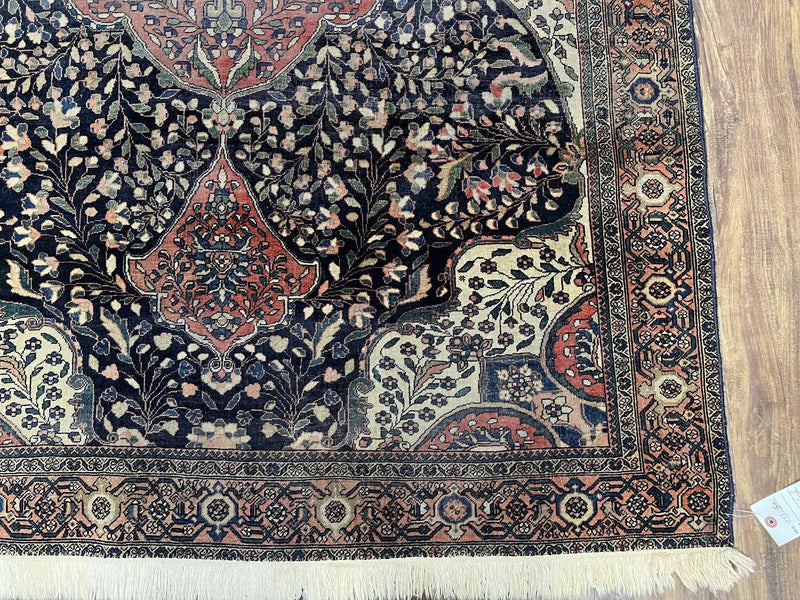 Antique Persian Sarouk Farahan Rug 4x7, Collectible Persian Carpet by Jewel Rugs
