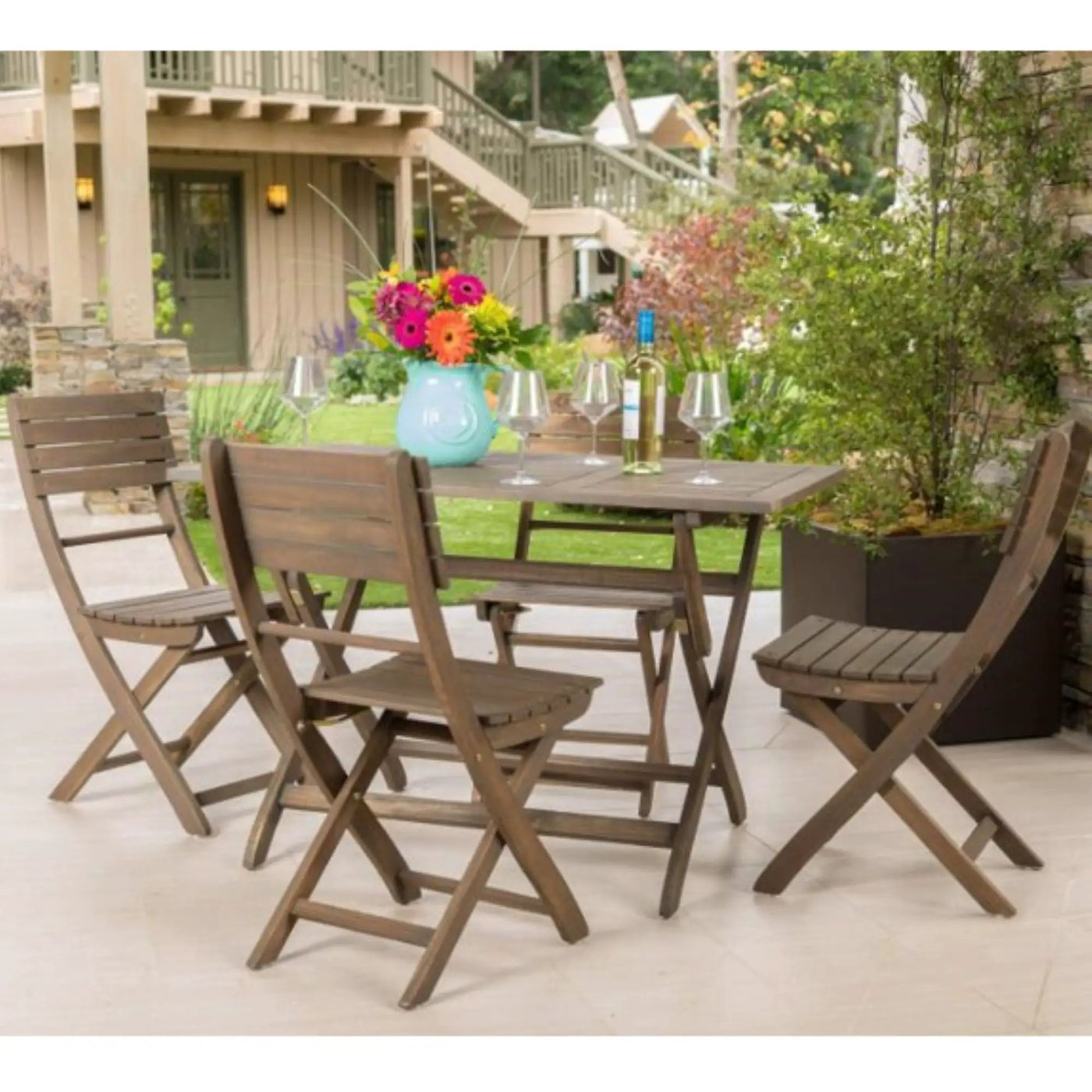 Positano Foldable Dining Set by HouseOfZazla