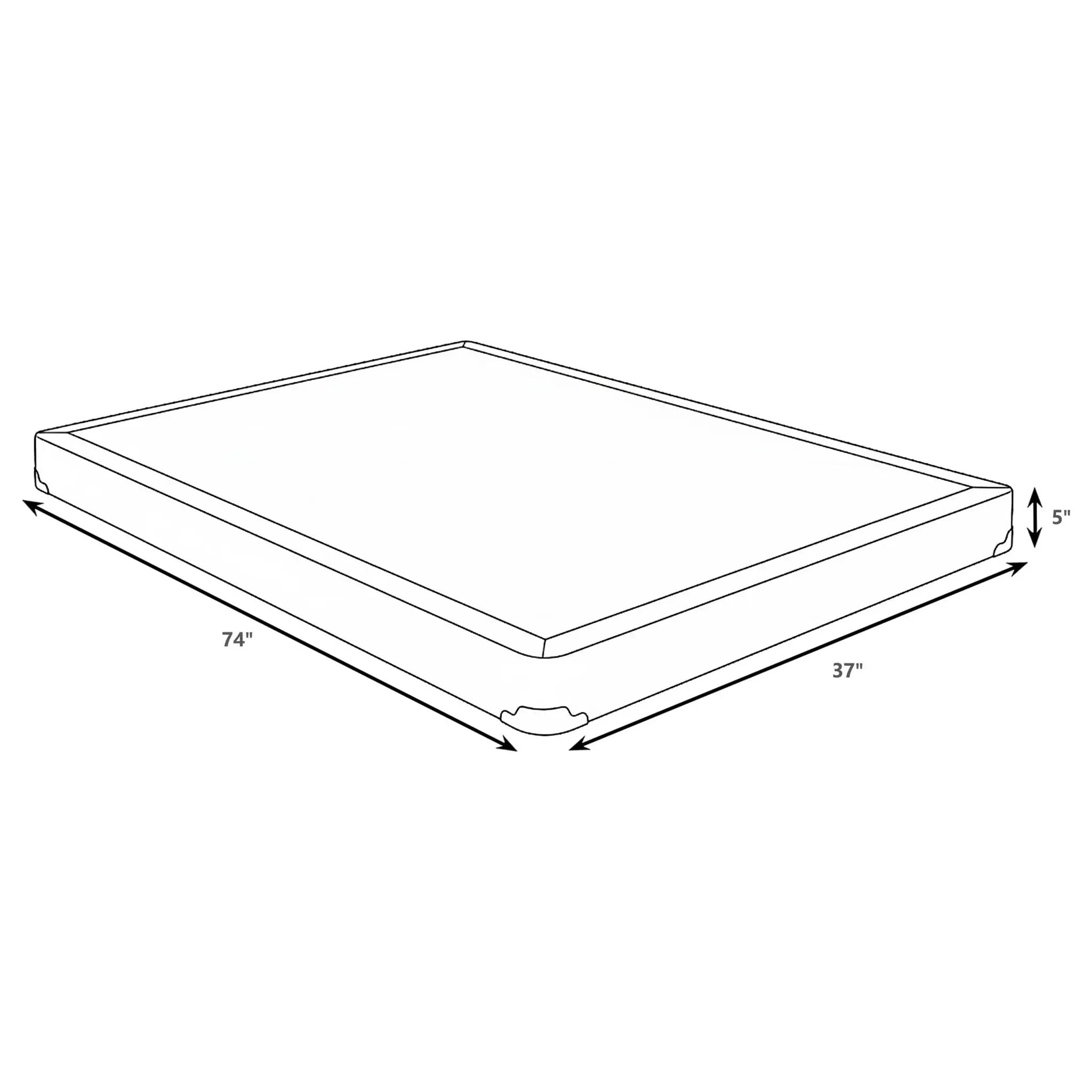 Mercer 5-inch Twin Low Profile Box Spring Foundation by Unique Piece Furniture
