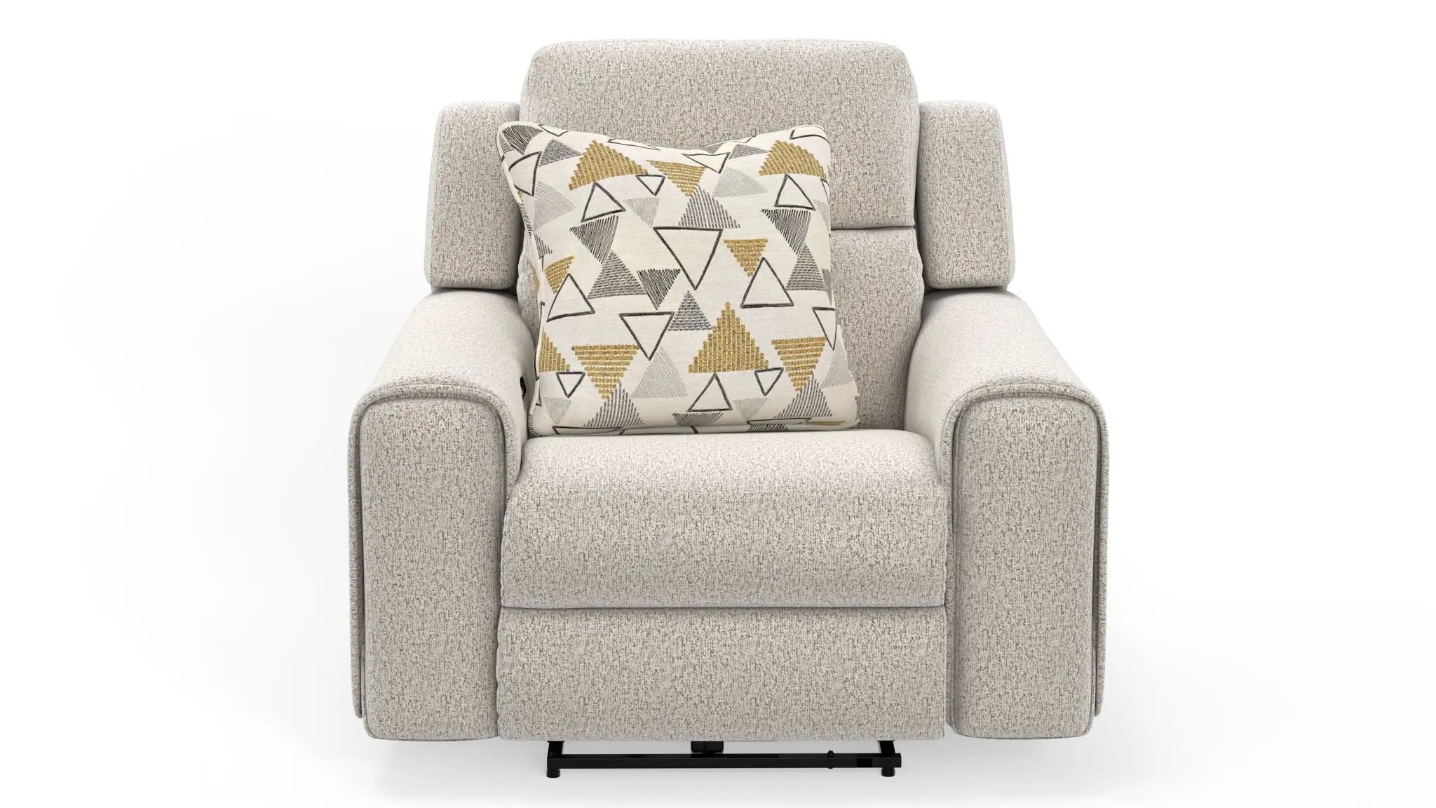 Micah - Power Headrest Power Deep Seat Lay Flat Recliner - Oatmeal by Unique Piece Furniture