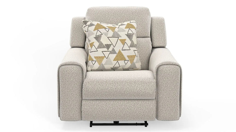 Micah - Power Headrest Power Deep Seat Lay Flat Recliner - Oatmeal by Unique Piece Furniture