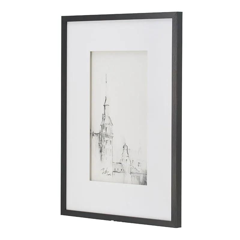 Architecture Wall Art Prints, Home Decor Art For Living Room Dining Room Entryway (Set of 4) - White / Black by Unique Piece Furniture