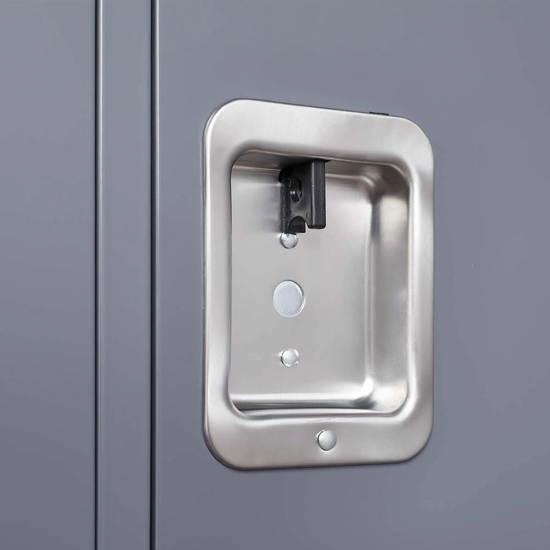 3 Door Lockers With Lock For Home, Gym, Office, School, And Garage - Gray by HouseOfZazla
