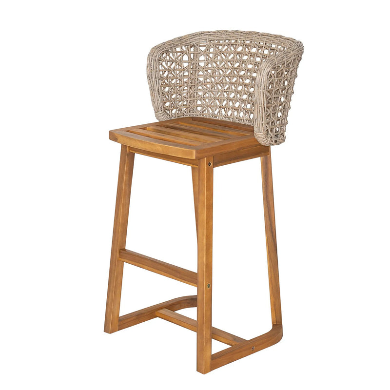 Outdoor Acacia Wood Bar Stools (Set of 2) by HouseOfZazla