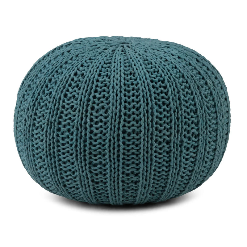 Shelby - Handcrafted Hand Knit Round Pouf by Unique Piece Furniture