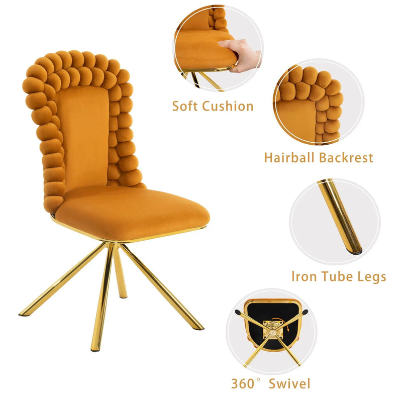 Upholstered Swivel Dining Chairs (Set of 2) by HouseOfZazla