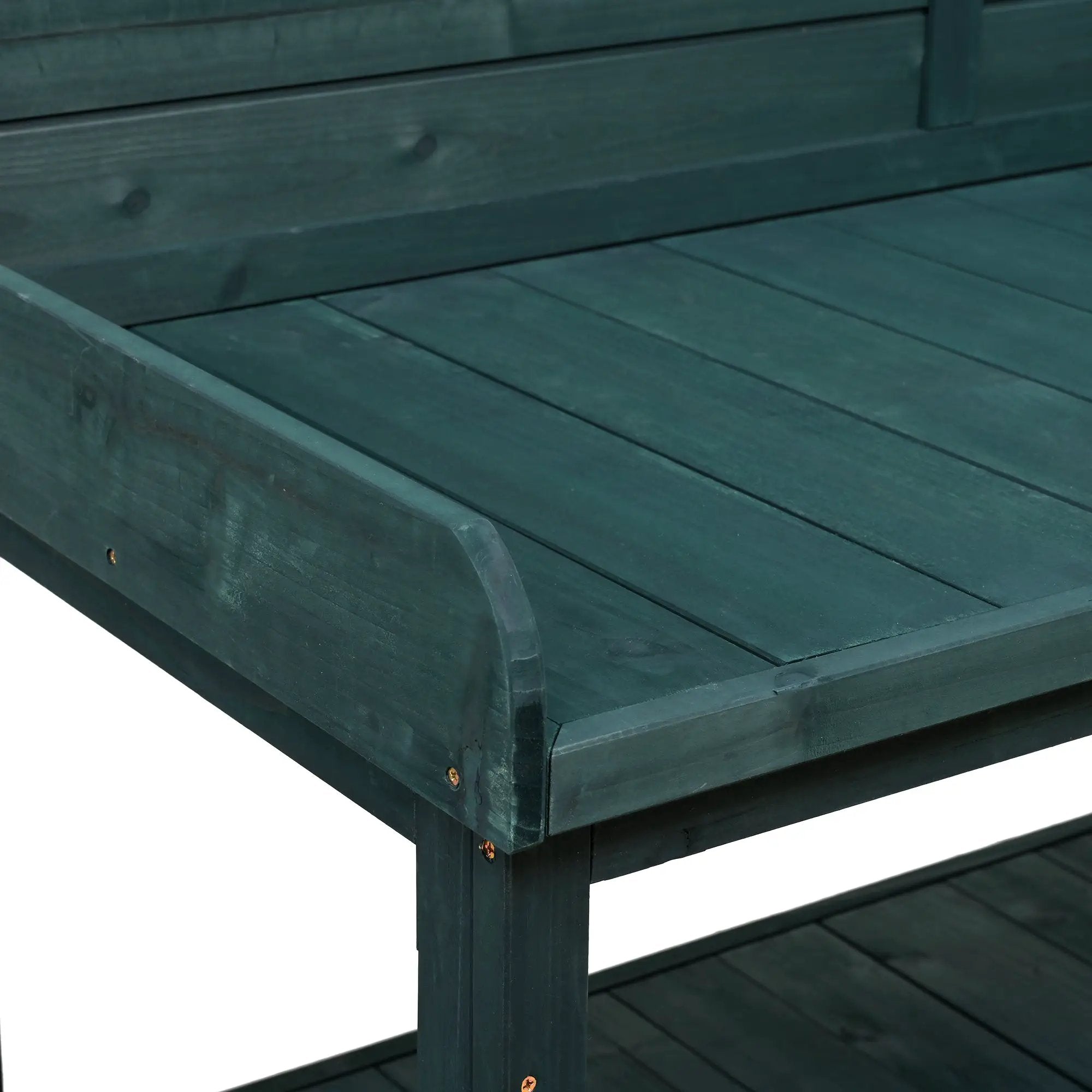 TOPMAX 65" Large Wooden Farmhouse Rustic Outdoor Potting Bench Table by HouseOfZazla