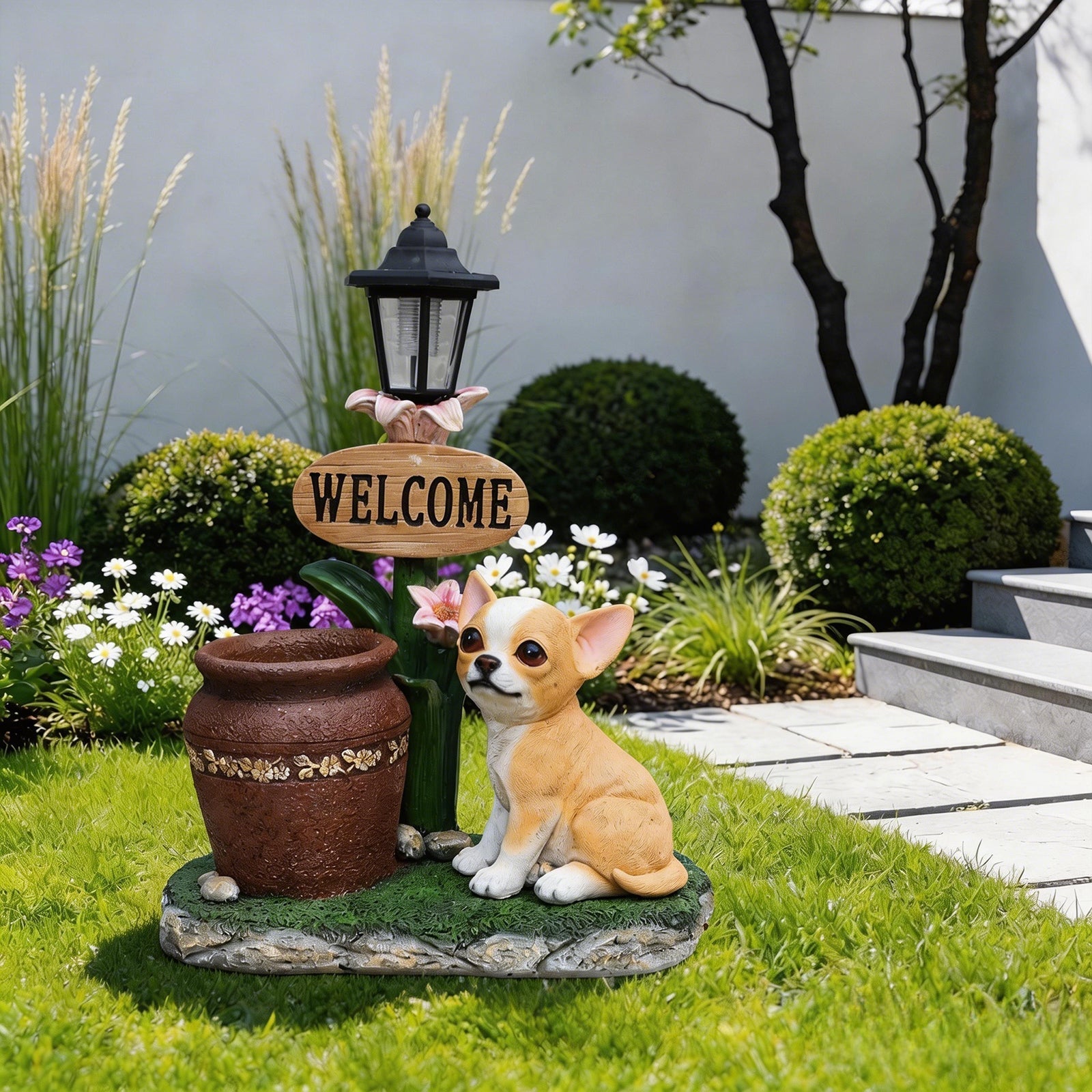 Sitting Corgi Dog Planter Outdoor Decor by HouseOfZazla