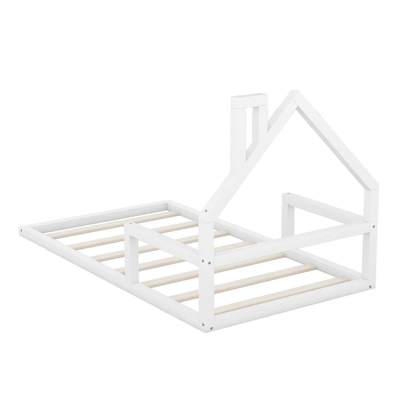 Floor Bed With House Shaped Headboard by HouseOfZazla