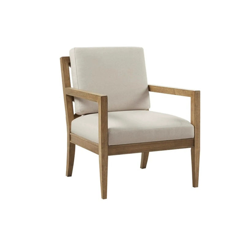 Tage - Upholstered Accent Armchair With Slatted Back Design - Ivory by HouseOfZazla