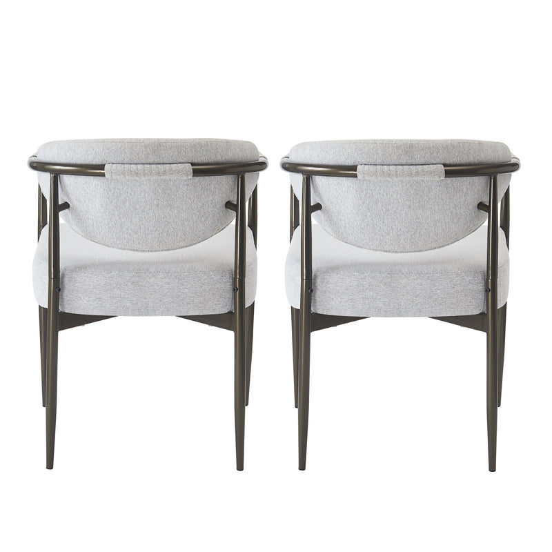 Modern Dining Chairs Set of 2 with Bronze Iron Frame by HouseOfZazla
