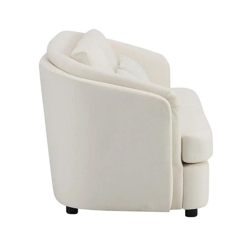 Mariko - Loveseat With 2 Pillows - Beige Linen by Unique Piece Furniture