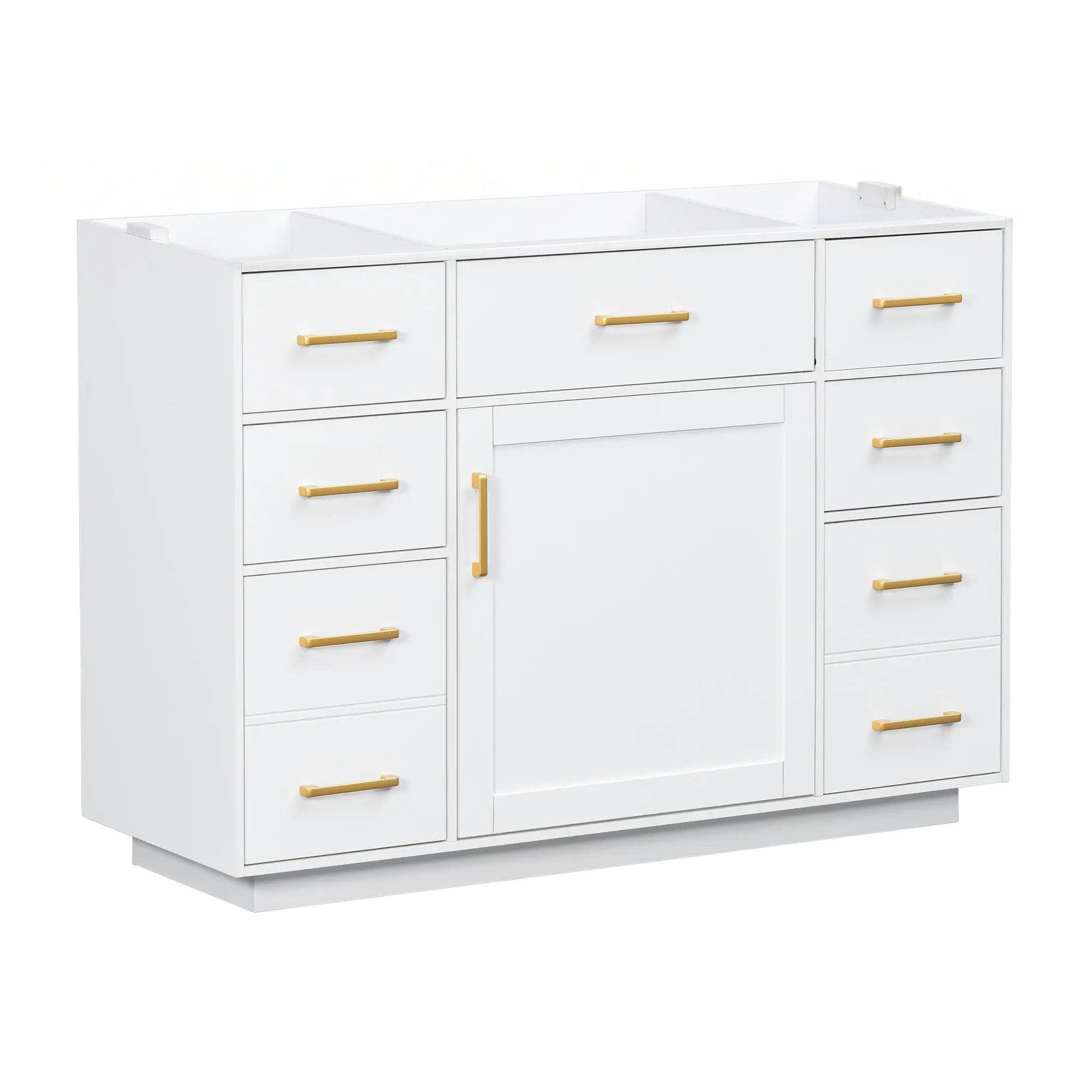 48" Bathroom Vanity without Sink, Cabinet Base Only by HouseOfZazla
