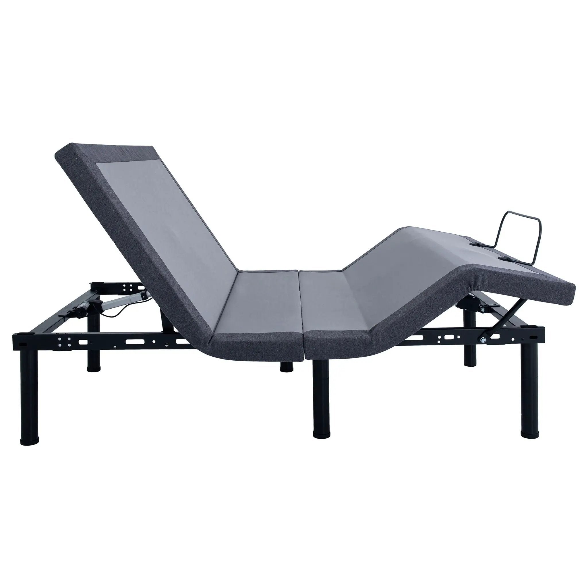 California King Adjustable Bed Base With Ergonomic Support And Wireless Remote Control - Black by HouseOfZazla