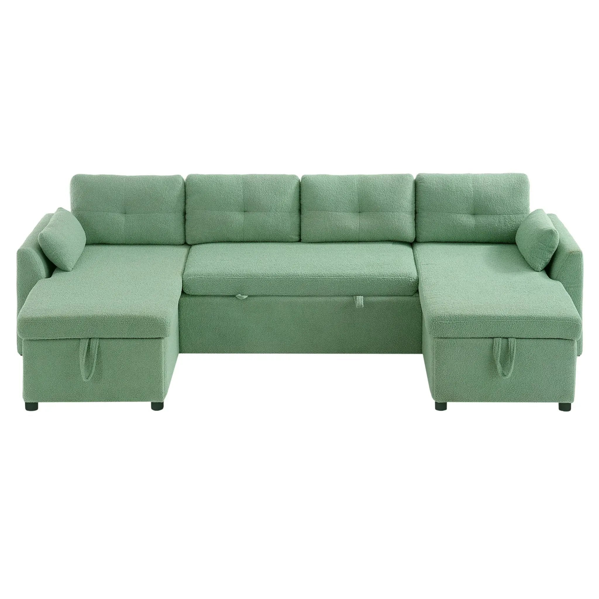 U-Shaped Sectional Sofa Bed With Storage And USB Ports by Unique Piece Furniture