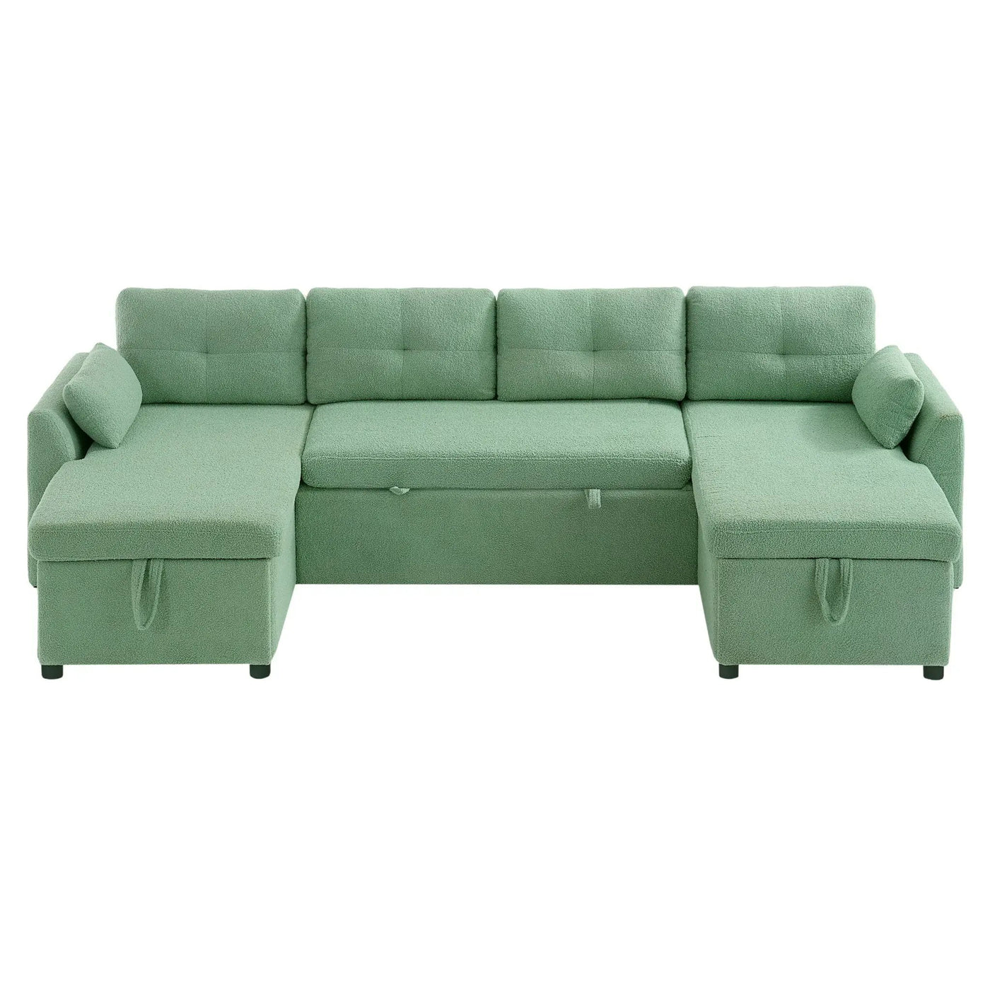 U-Shaped Sectional Sofa Bed With Storage And USB Ports by HouseOfZazla