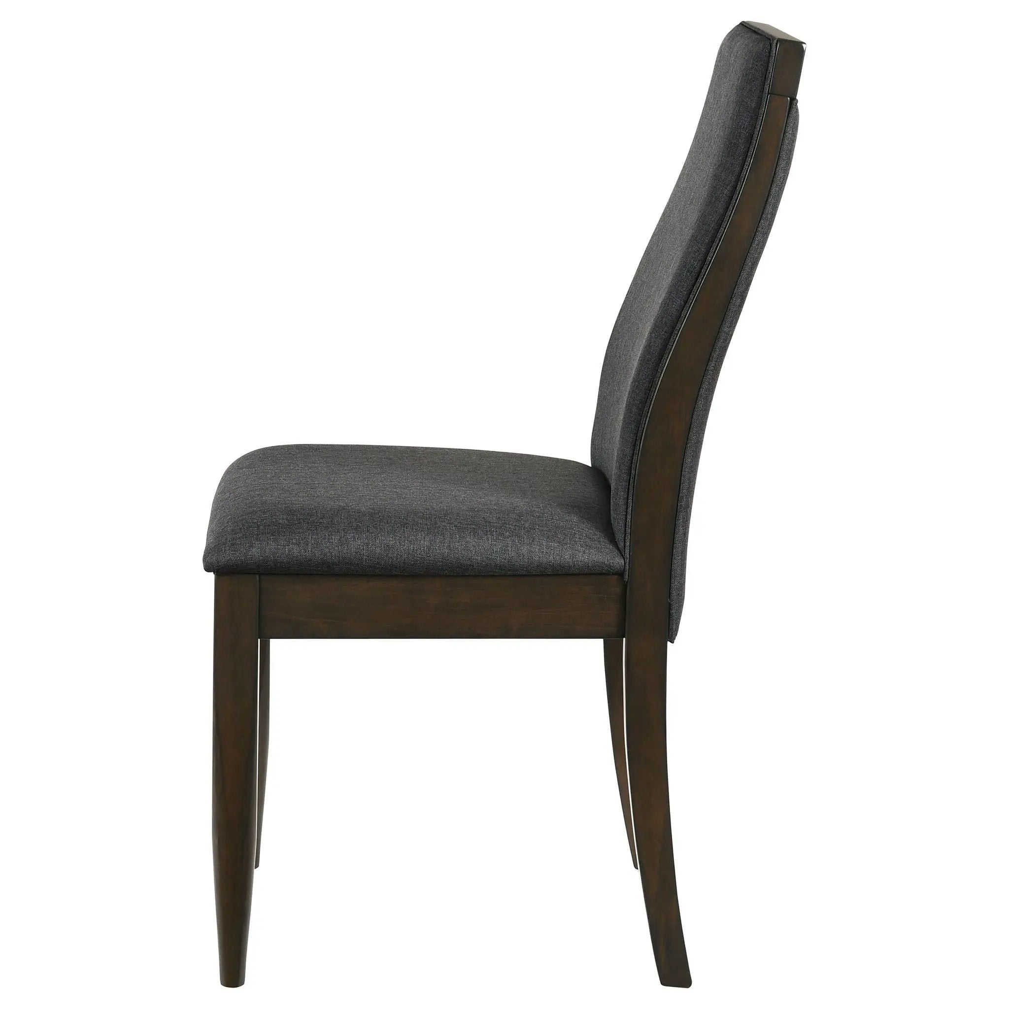 Wes Upholstered Dining Side Chair Dark Walnut (Set of 2) by Unique Piece Furniture