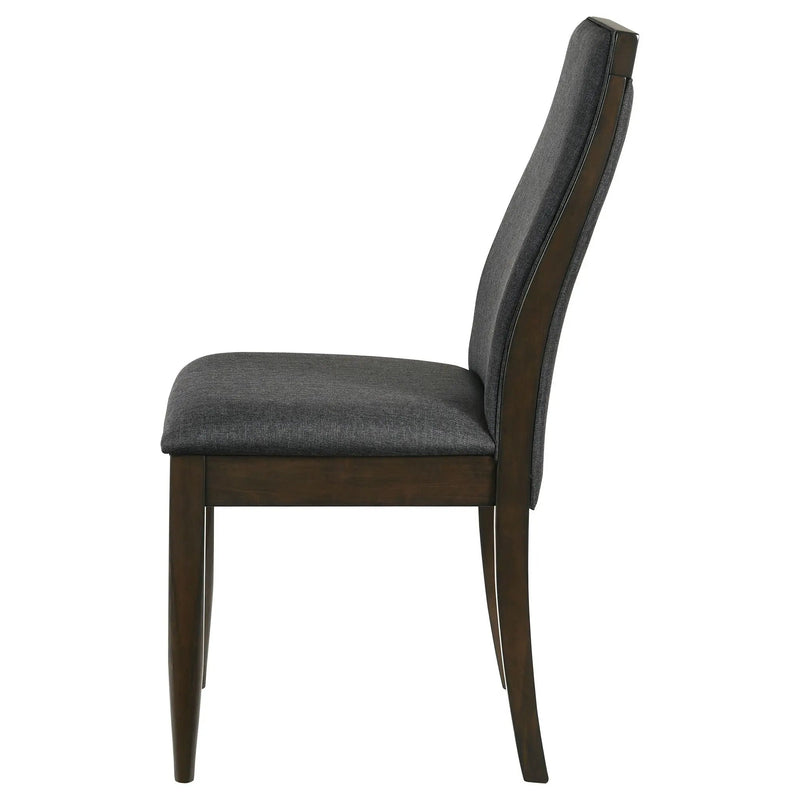 Wes Upholstered Dining Side Chair Dark Walnut (Set of 2) by Unique Piece Furniture