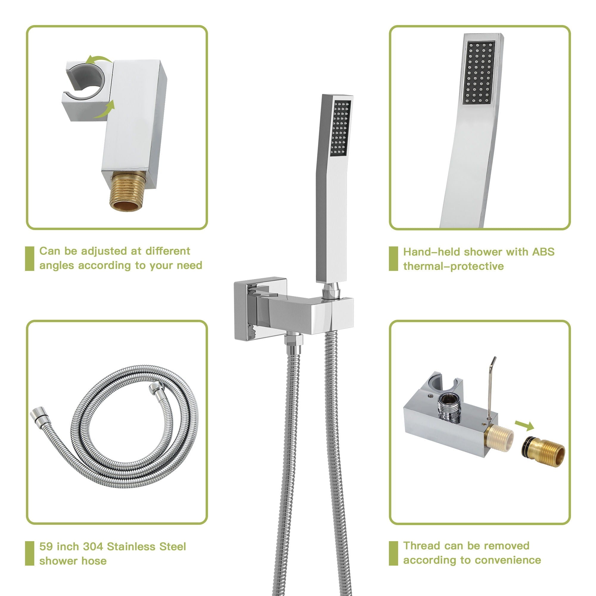 Dual Shower Head System With Ceiling Mount And Rough In Valve by HouseOfZazla