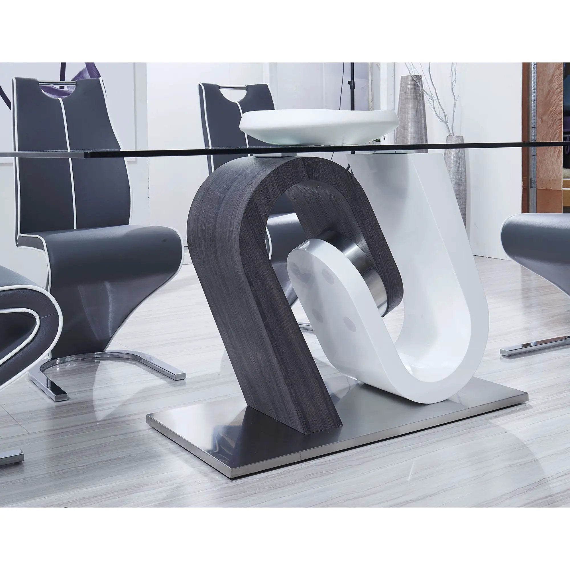 Anne - Dining Table - White / Gray by Unique Piece Furniture
