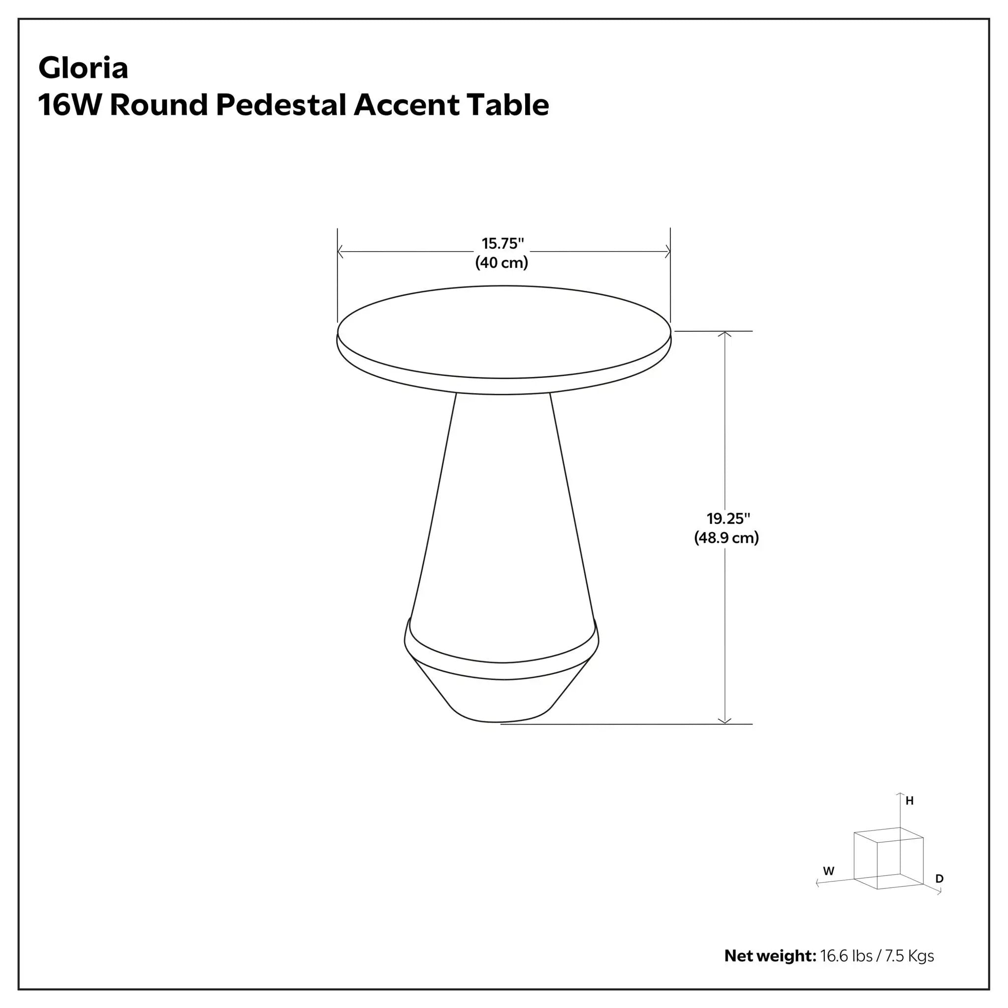 Gloria - Cast Aluminum Side Table - Black by Unique Piece Furniture