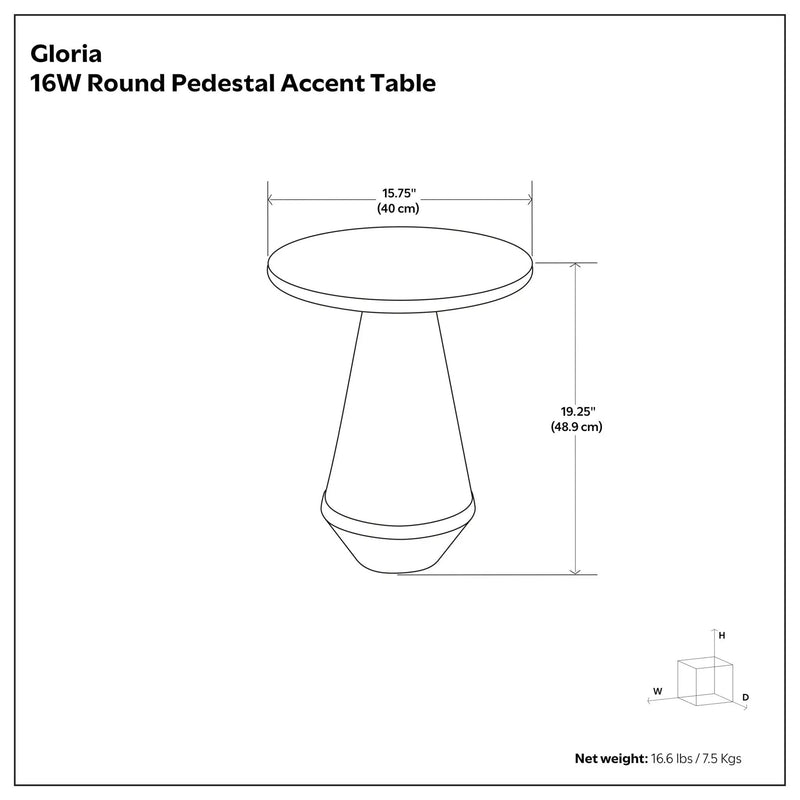 Gloria - Cast Aluminum Side Table - Black by Unique Piece Furniture