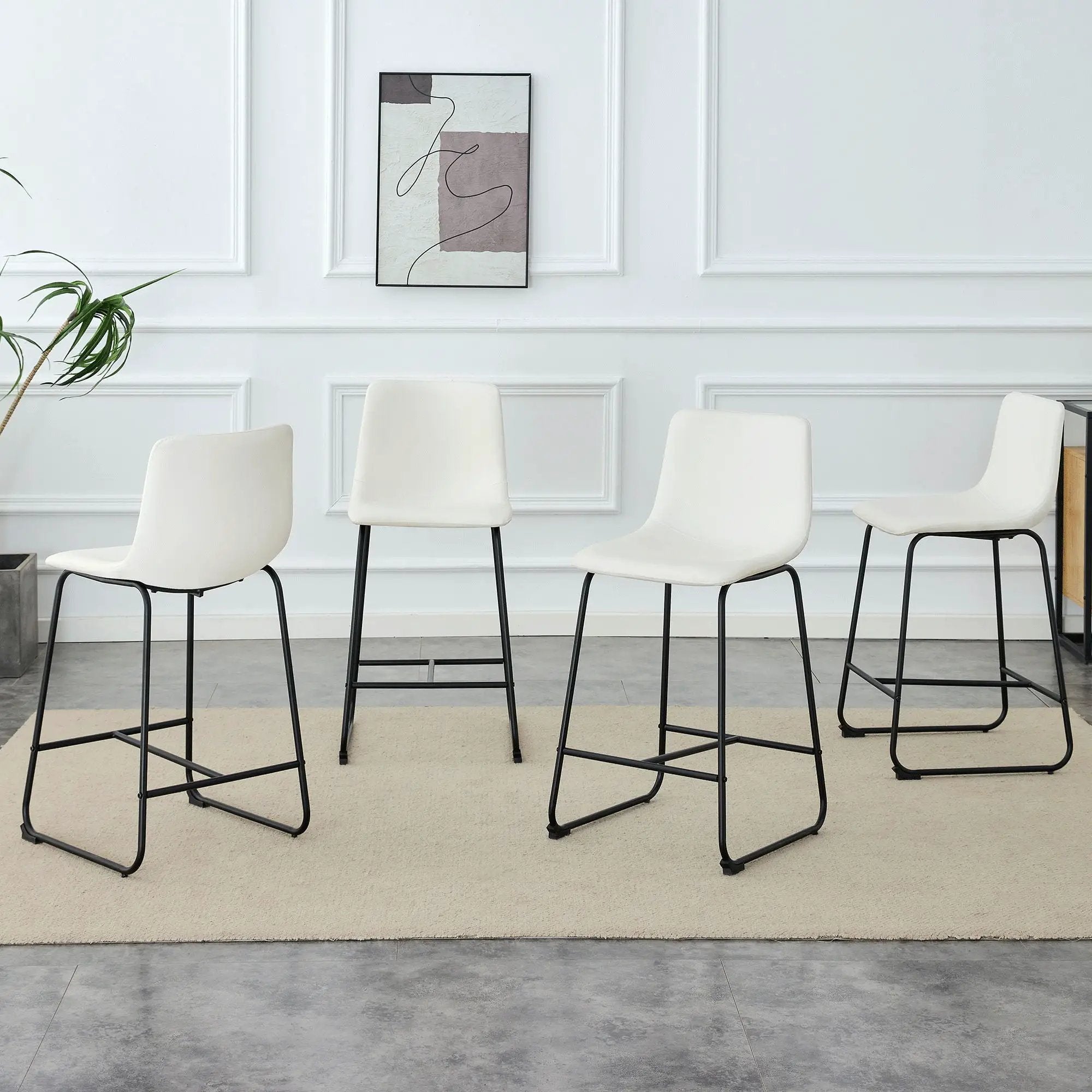Retro Bar Chairs, Comfortable Stools (Set of 2) by HouseOfZazla