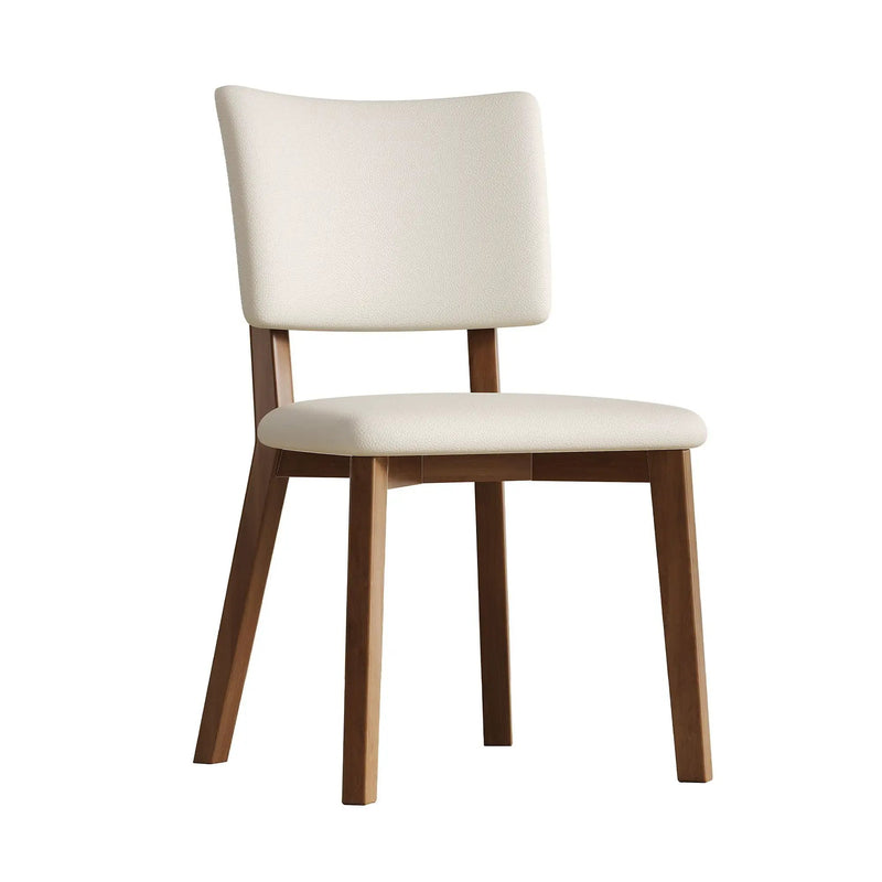 Dining Chair (Set of 2) - White / Deep Walnut by HouseOfZazla