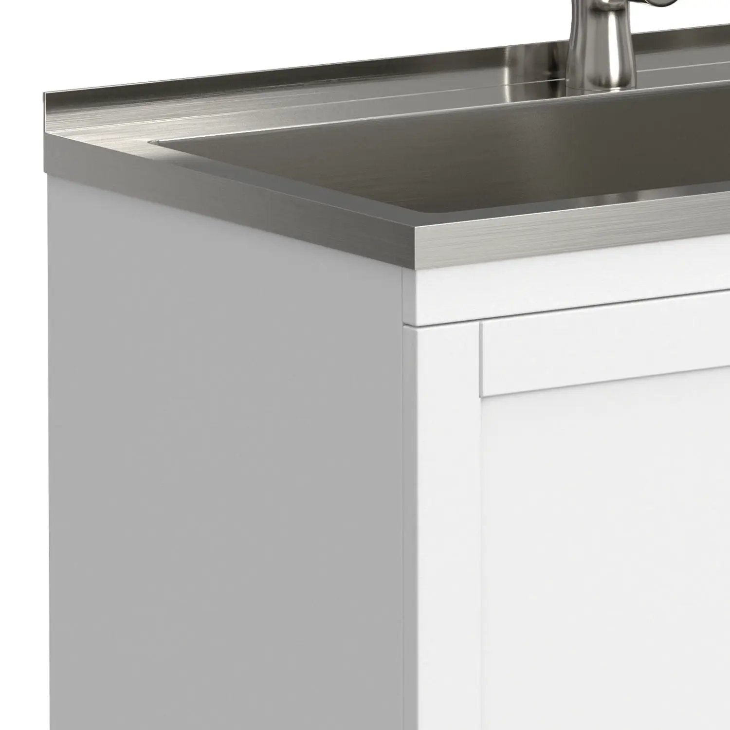 Reed - Deluxe Laundry Cabinet With Pull-Out Faucet And Stainless Steel Sink by Unique Piece Furniture