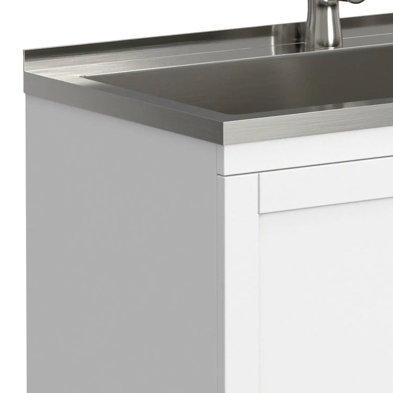 Reed - Deluxe Laundry Cabinet With Pull-Out Faucet And Stainless Steel Sink by Unique Piece Furniture