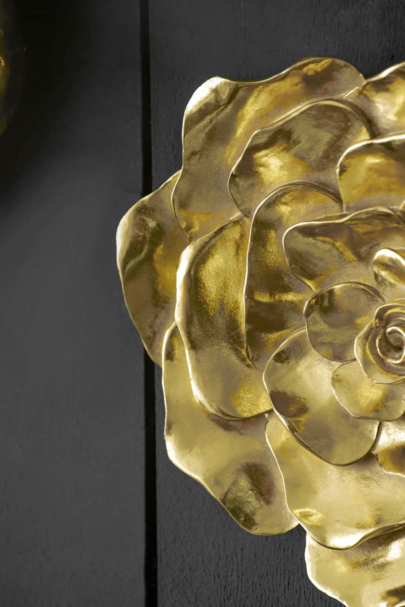 Rose Hanging Wall Accents (Set of 2) - Gold by HouseOfZazla