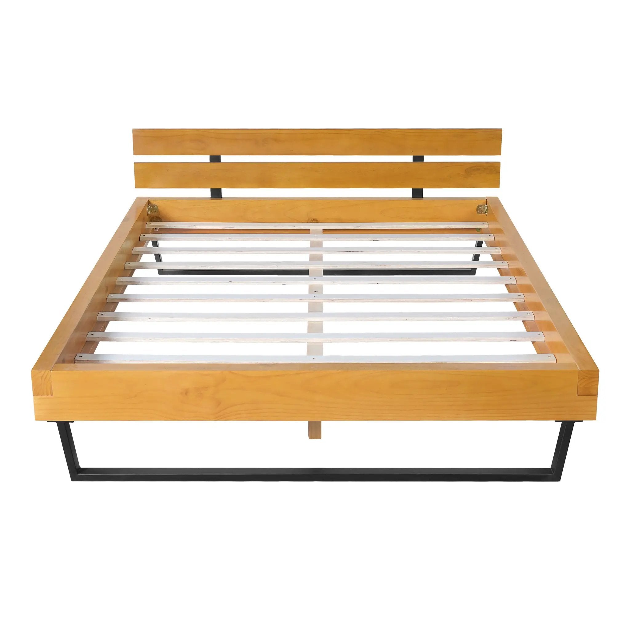 Pine Wood Bed Frame Queen Size by HouseOfZazla