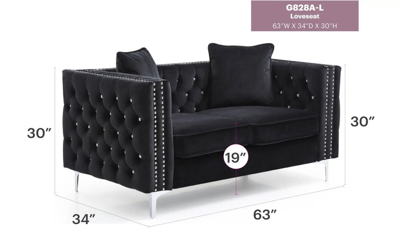 Elegant Track Arm Loveseat by Unique Piece Furniture